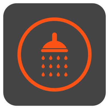 Duş düz kare vektör simgesi