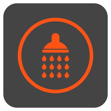 Duş düz kare vektör simgesi