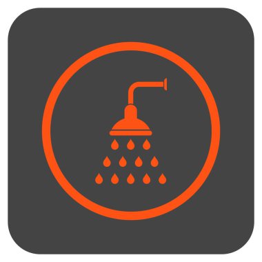 Duş düz kare vektör simgesi