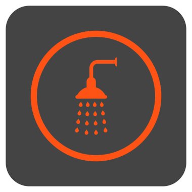 Duş düz kare vektör simgesi