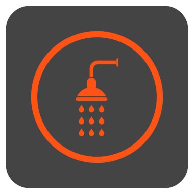 Duş düz kare vektör simgesi