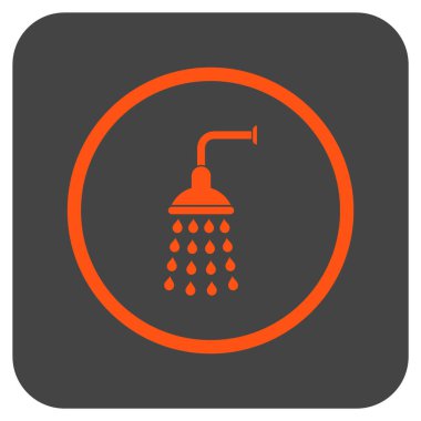 Duş düz kare vektör simgesi