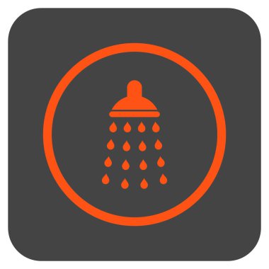 Duş düz kare vektör simgesi