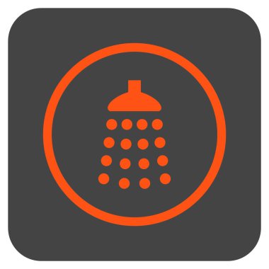 Duş düz kare vektör simgesi