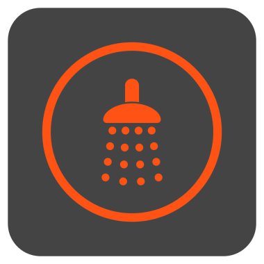 Duş düz kare vektör simgesi