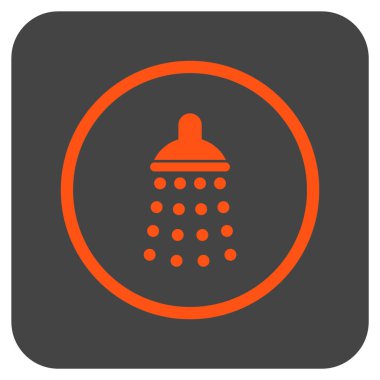 Duş düz kare vektör simgesi