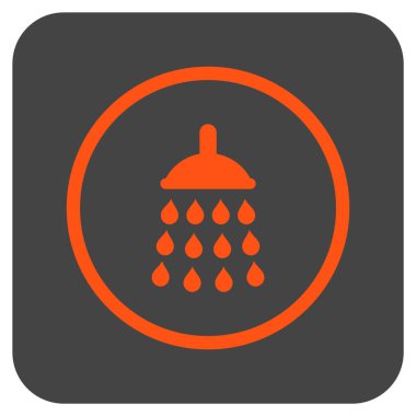 Duş düz kare vektör simgesi