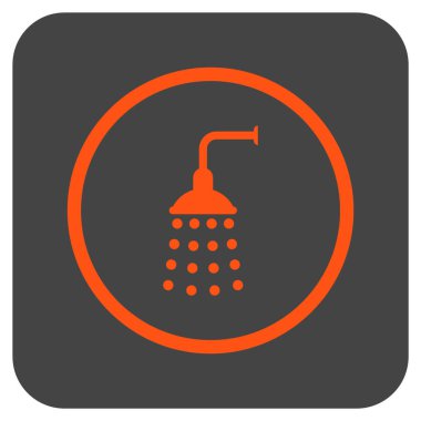 Duş düz kare vektör simgesi