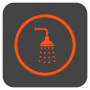 Duş düz kare vektör simgesi