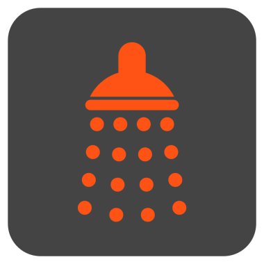 Duş düz kare vektör simgesi