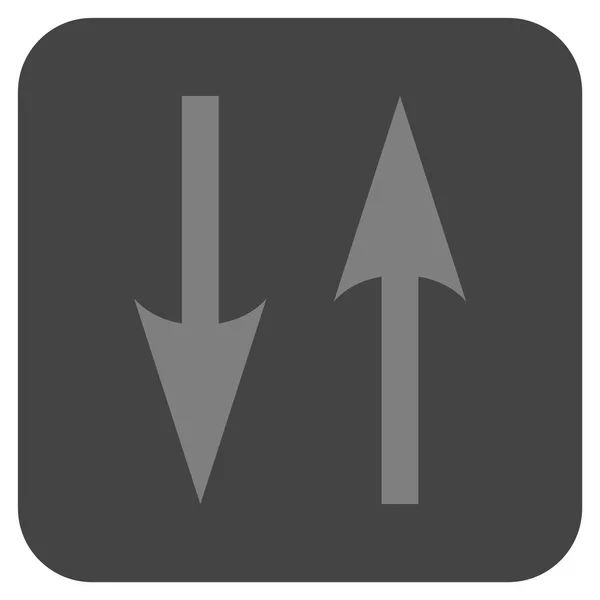 Flechas de intercambio vertical plana cuadrada Vector icono — Vector de stock