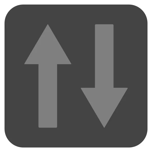 Setas de aleta verticais plana vetor quadrado ícone —  Vetores de Stock