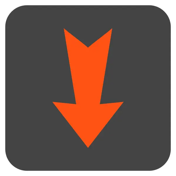 Arrow Down Flat Square Vector Icon — стоковый вектор