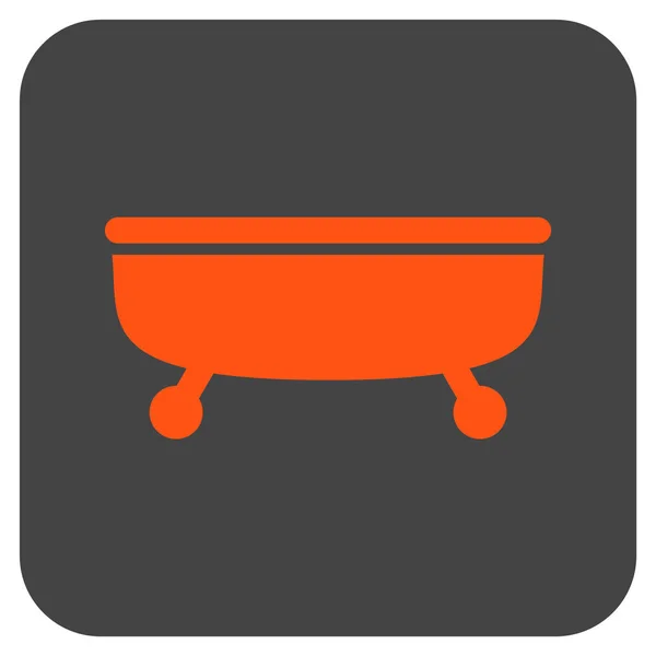 Bathtub Flat Squared Vector Icon — Stock Vector