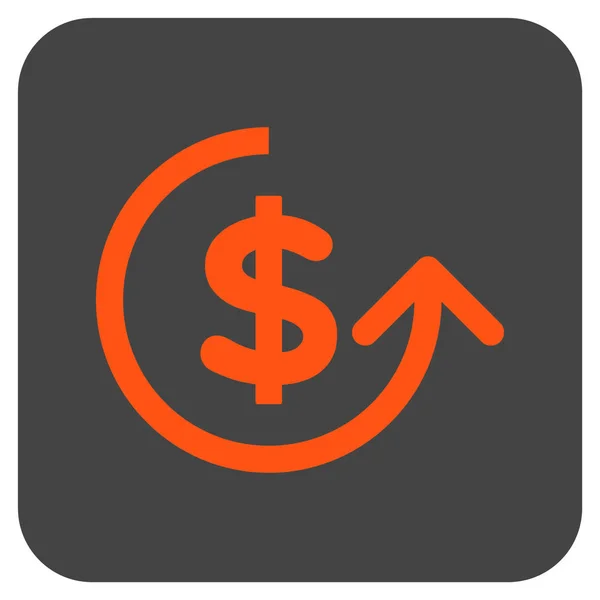 Chargeback platte winkelhaak Vector Icon — Stockvector