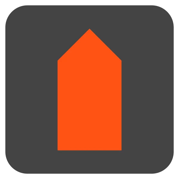 Direção para cima plana vetor quadrado ícone —  Vetores de Stock