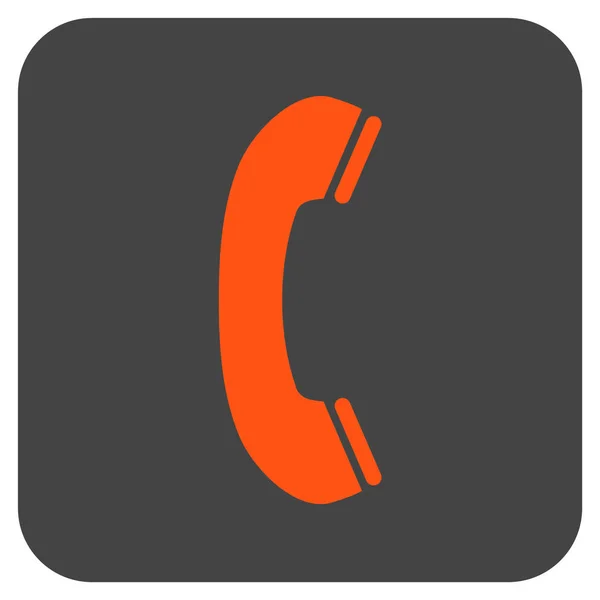 Telefon-Empfänger flache quadratische Vektorsymbol — Stockvektor
