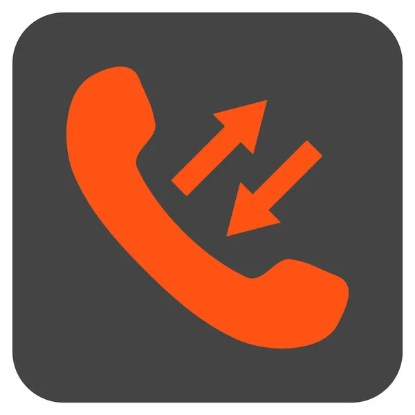 Teléfono hablando plana cuadrada Vector icono — Archivo Imágenes Vectoriales