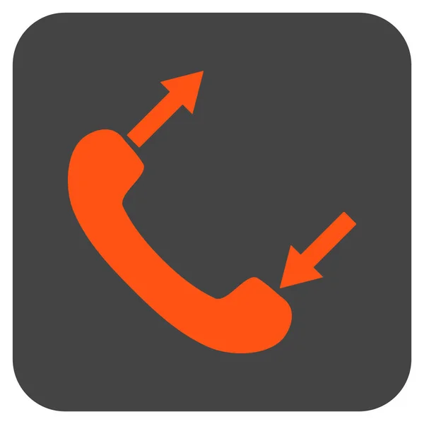 Telefono Parlare piatto quadrato icona vettoriale — Vettoriale Stock