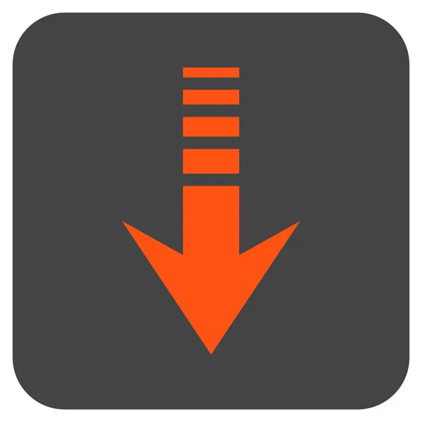 Pošlete dolů plochý čtvercový vektorové ikony — Stockový vektor