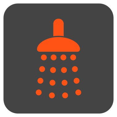 Duş düz kare vektör simgesi