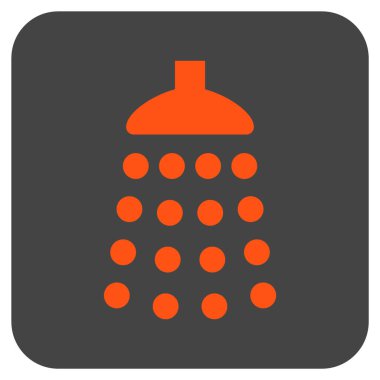 Duş düz kare vektör simgesi