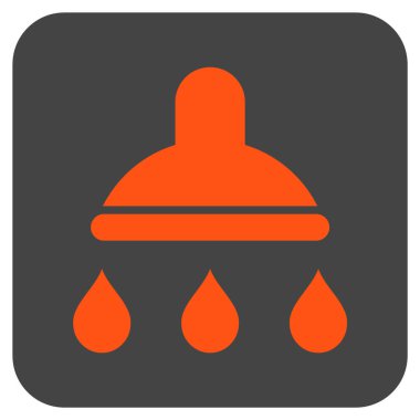 Duş düz kare vektör simgesi