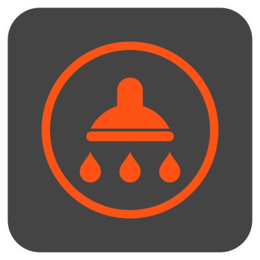 Duş düz kare vektör simgesi