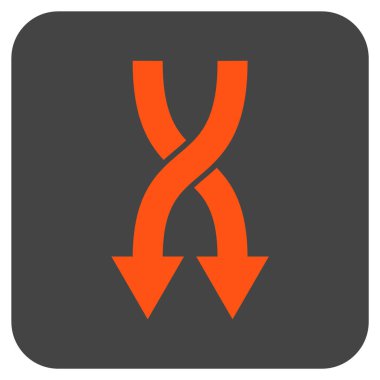 Düz kare vektör simgesi aşağı okları shuffle