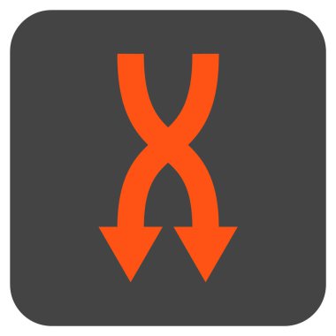 Düz kare vektör simgesi aşağı okları shuffle