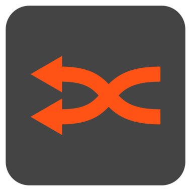 Shuffle oklar düz yaptı vektör simgesi kare