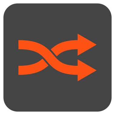 Shuffle oklar sağ düz vektör simgesi kare