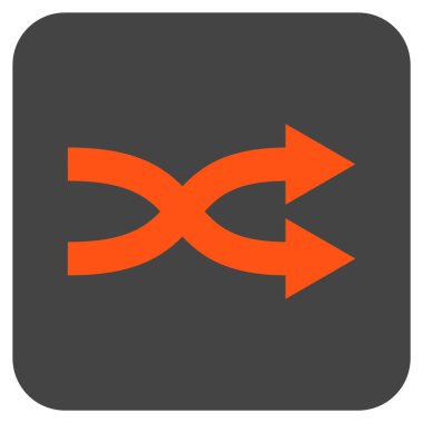 Shuffle oklar sağ düz vektör simgesi kare