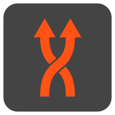 Düz kare vektör simge yukarı okları shuffle