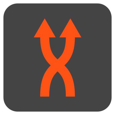 Düz kare vektör simge yukarı okları shuffle