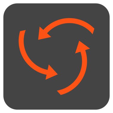 Oklar düz kare vektör simge girdap