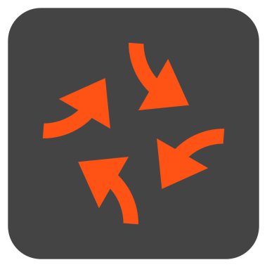 Oklar düz kare vektör simge girdap