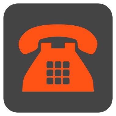 Sesi telefon düz kare vektör simgesi