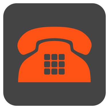 Sesi telefon düz kare vektör simgesi