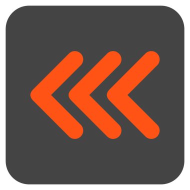 Üçlü ok ucu düz yaptı vektör simgesi kare