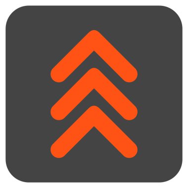 Vektör simge düz Yukarı Çift ok ucu kare