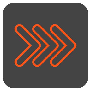 Üçlü işaretçi tam düz vektör simgesi kare