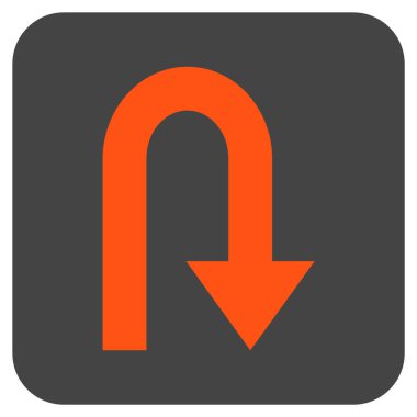 Geri düz kare vektör simge açmak