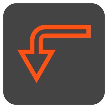 Düz kare vektör simge açmak