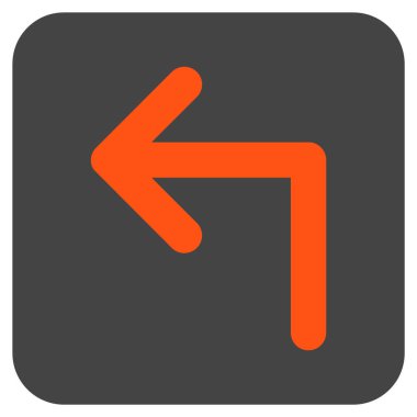 Sol düz kare vektör simge açmak