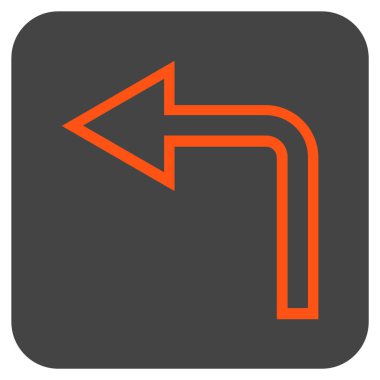 Sol düz kare vektör simge açmak