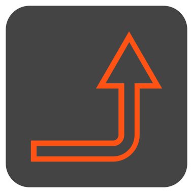 Düz kare vektör simge kadar açmak