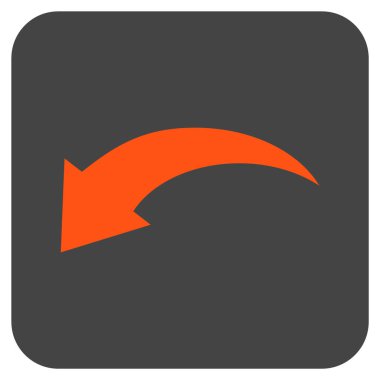 Düz kare vektör simgesi geri al