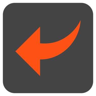 Düz kare vektör simgesi geri al