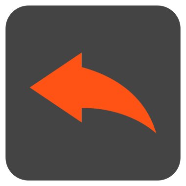 Düz kare vektör simgesi geri al